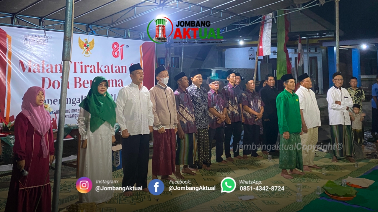 Warga Dusun Juwet Desa Glagahan Perak Gelar Malam Tirakatan Sambut HUT ke-81 Kemerdekaan RI!!!